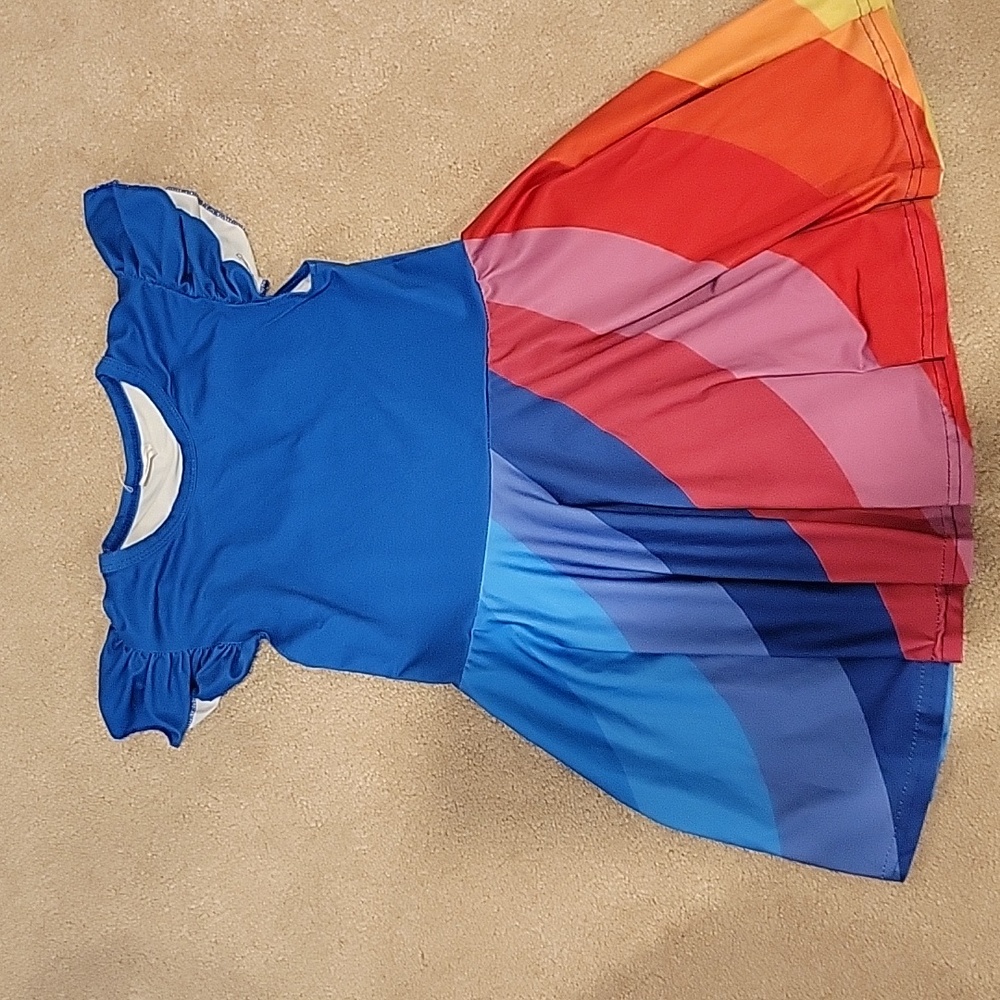 Rainbow twirl dress